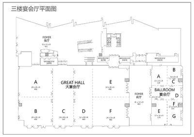 广州南丰朗豪酒店大宴会厅场地尺寸图26